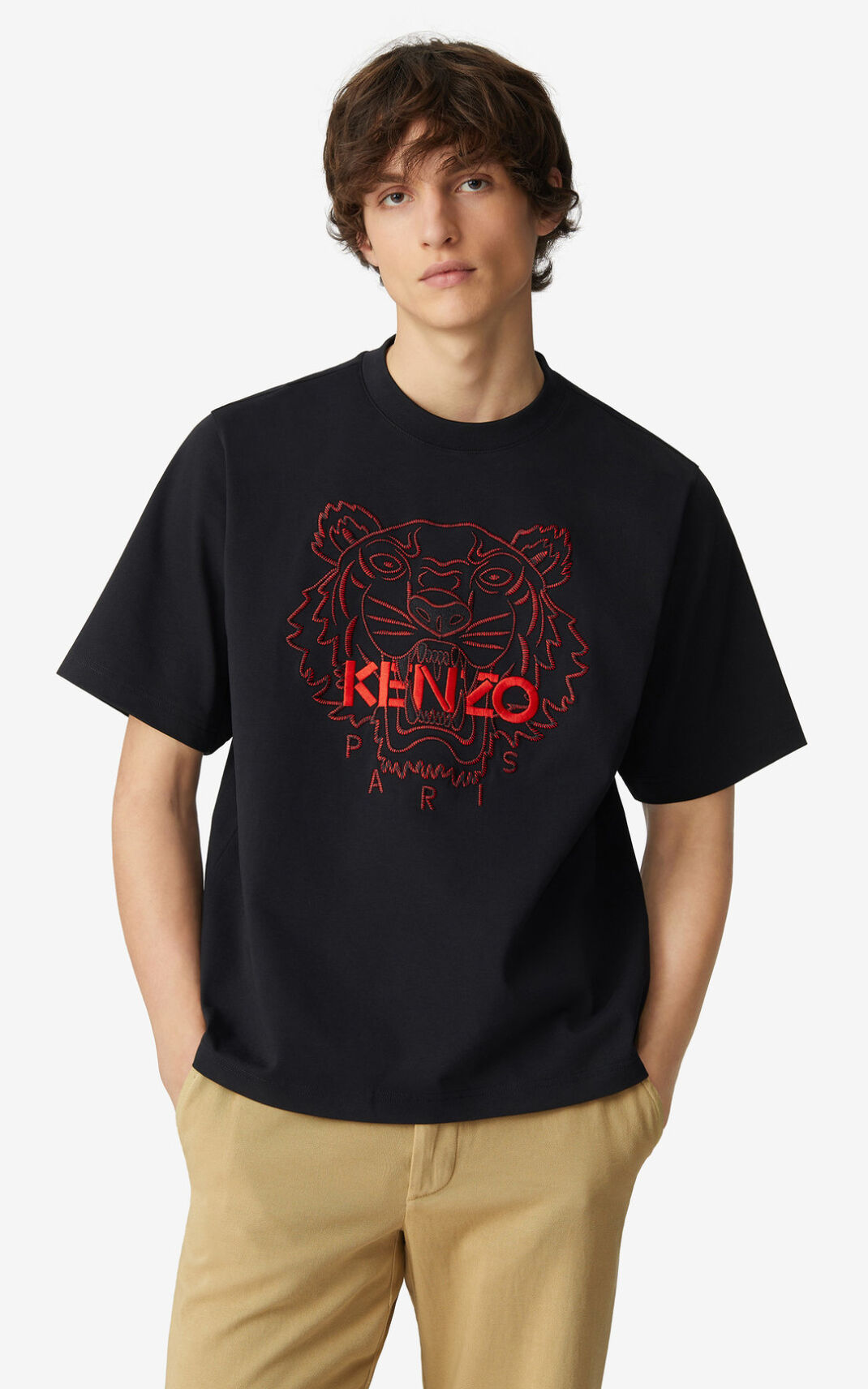 Camisetas Kenzo Tiger loose fitting Hombre Negras - SKU.6100600